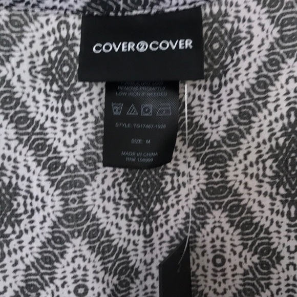 Black and White Swimsuit Cover Up - Picture 3 of 3